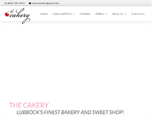 Tablet Screenshot of cakerylubbock.com